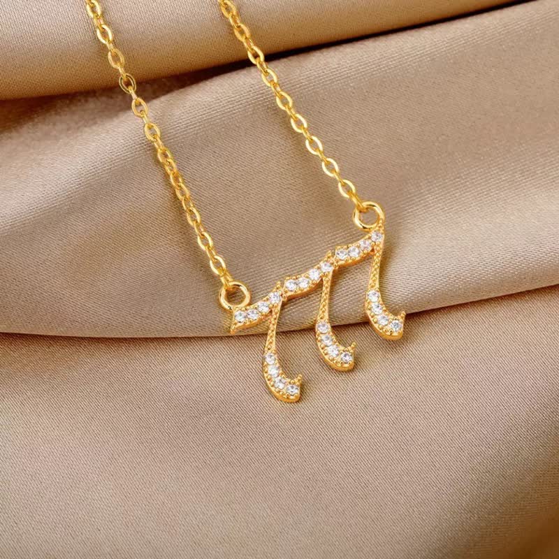 Lisslune | Zirconia English Numbers Necklace – Seraphina