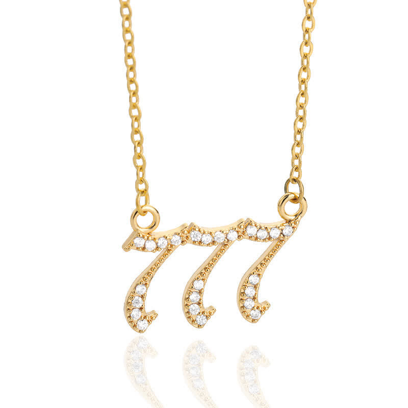 Lisslune | Zirconia English Numbers Necklace – Seraphina