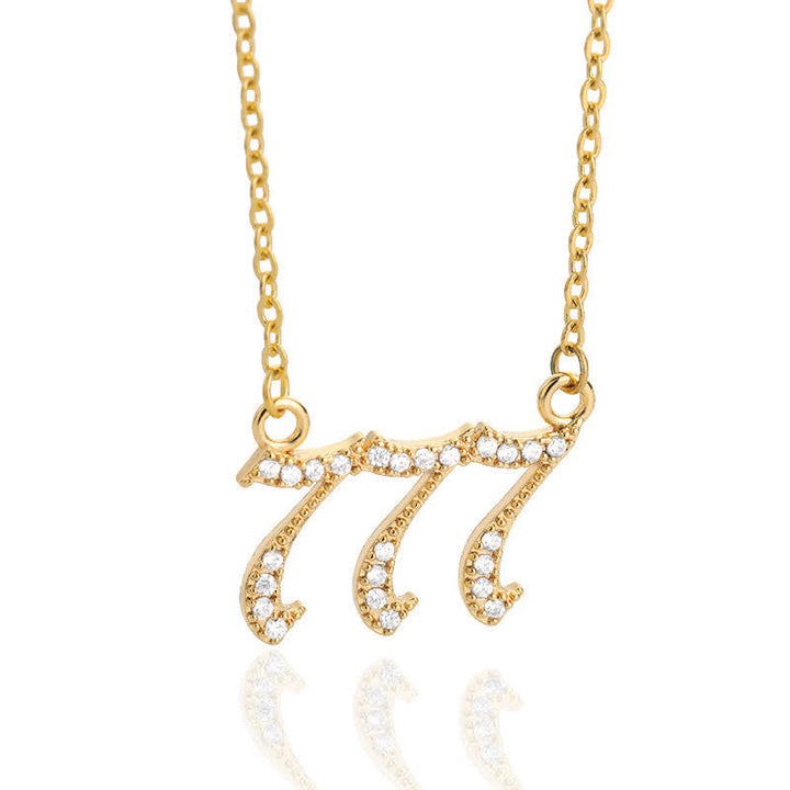 Lisslune | Zirconia English Numbers Necklace – Seraphina