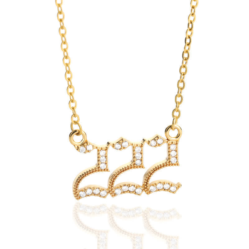 Lisslune | Zirconia English Numbers Necklace – Seraphina
