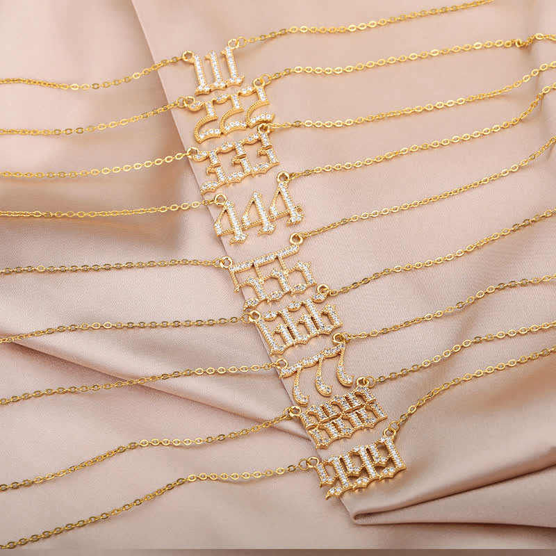 Lisslune | Zirconia English Numbers Necklace – Seraphina