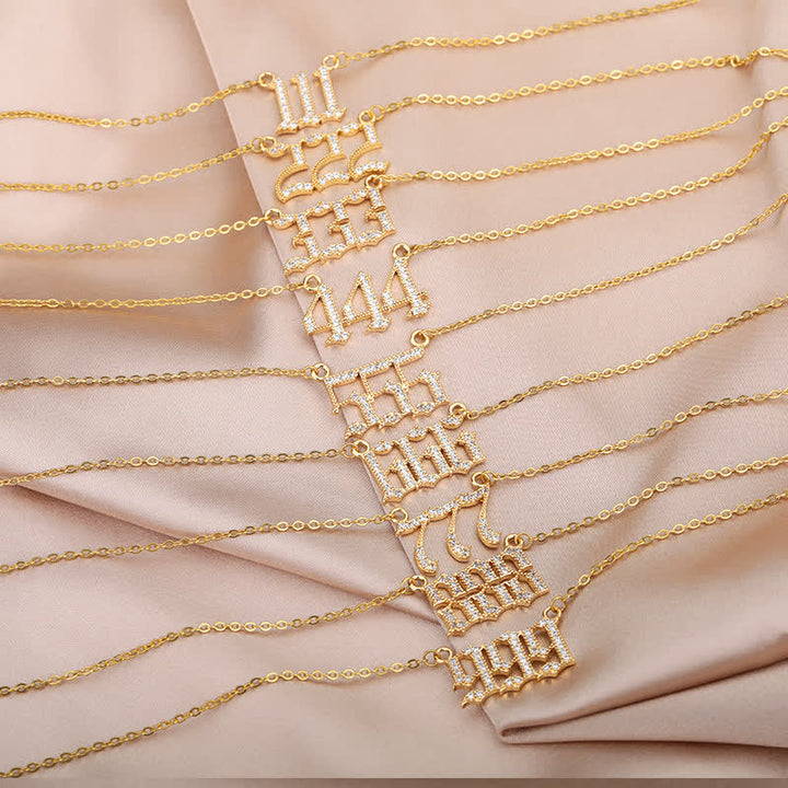 Lisslune | Zirconia English Numbers Necklace – Seraphina