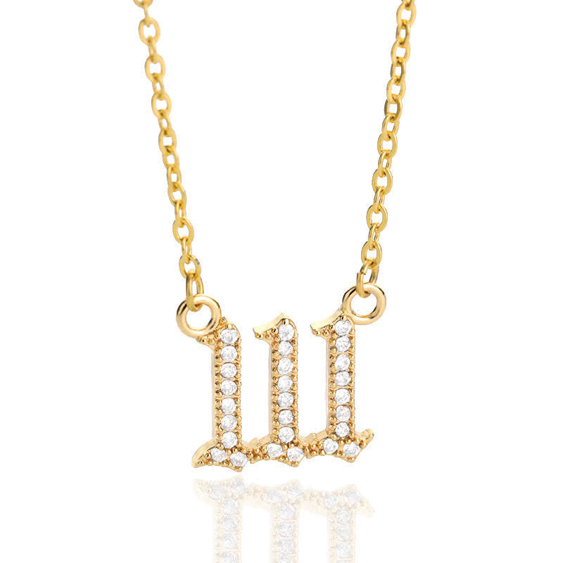 Lisslune | Zirconia English Numbers Necklace – Seraphina