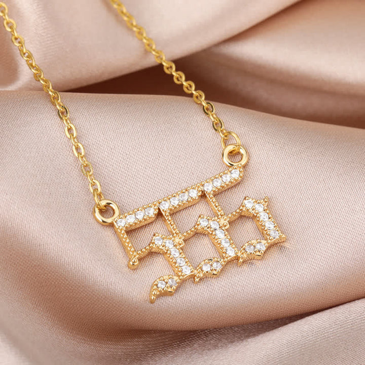 Lisslune | Zirconia English Numbers Necklace – Seraphina