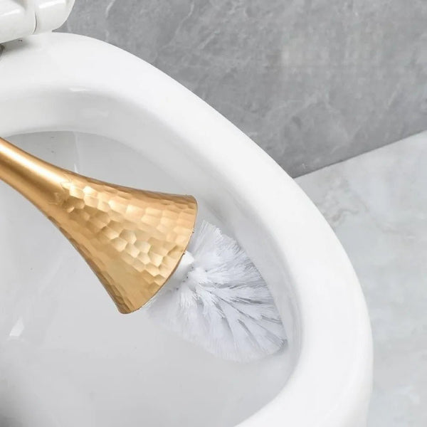 Lisslune | GOLDENLUXE – Sculpted Toilet Brush with Elegant Metallic Design for Modern Bathrooms