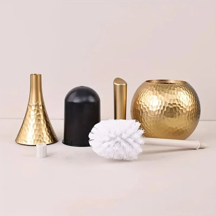 Lisslune | GOLDENLUXE – Sculpted Toilet Brush with Elegant Metallic Design for Modern Bathrooms