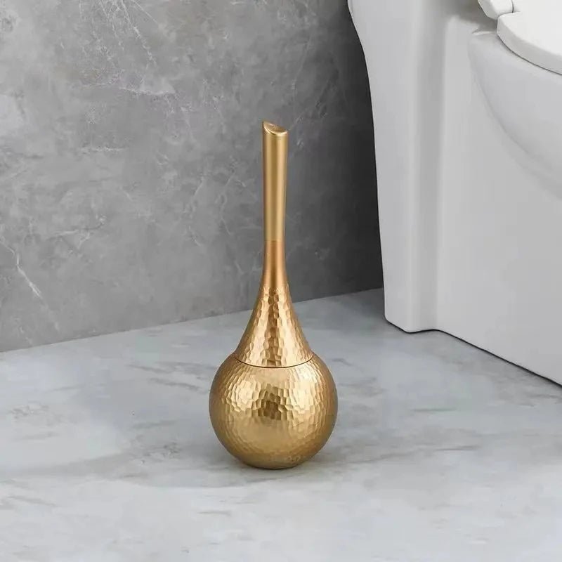 Lisslune | GOLDENLUXE – Sculpted Toilet Brush with Elegant Metallic Design for Modern Bathrooms