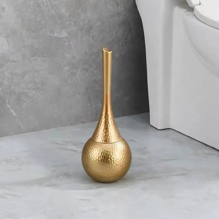 Lisslune | GOLDENLUXE – Sculpted Toilet Brush with Elegant Metallic Design for Modern Bathrooms