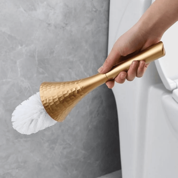 Lisslune | GOLDENLUXE – Sculpted Toilet Brush with Elegant Metallic Design for Modern Bathrooms