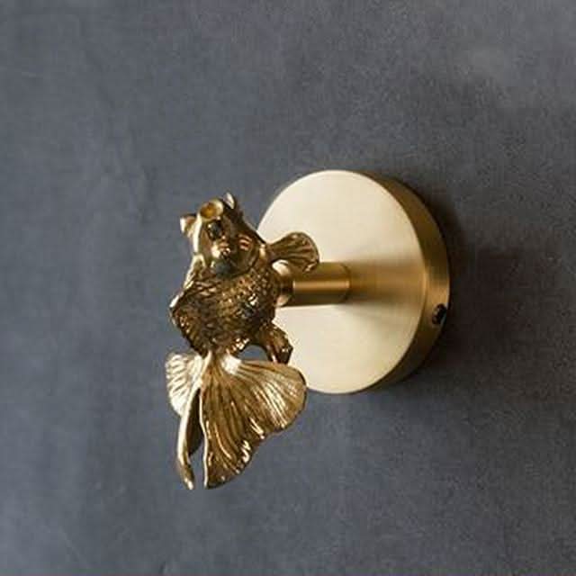 Lisslune | Brass Animal Wall Hook Rack Gold Accents