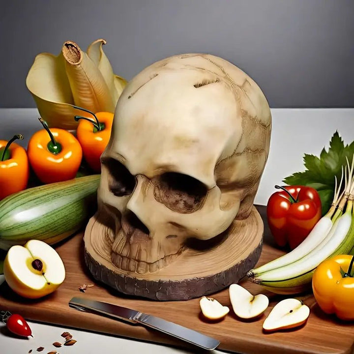 Lisslune | Gothic Skull – Handmade Knife Holder for Dark Kitchen Aesthetics