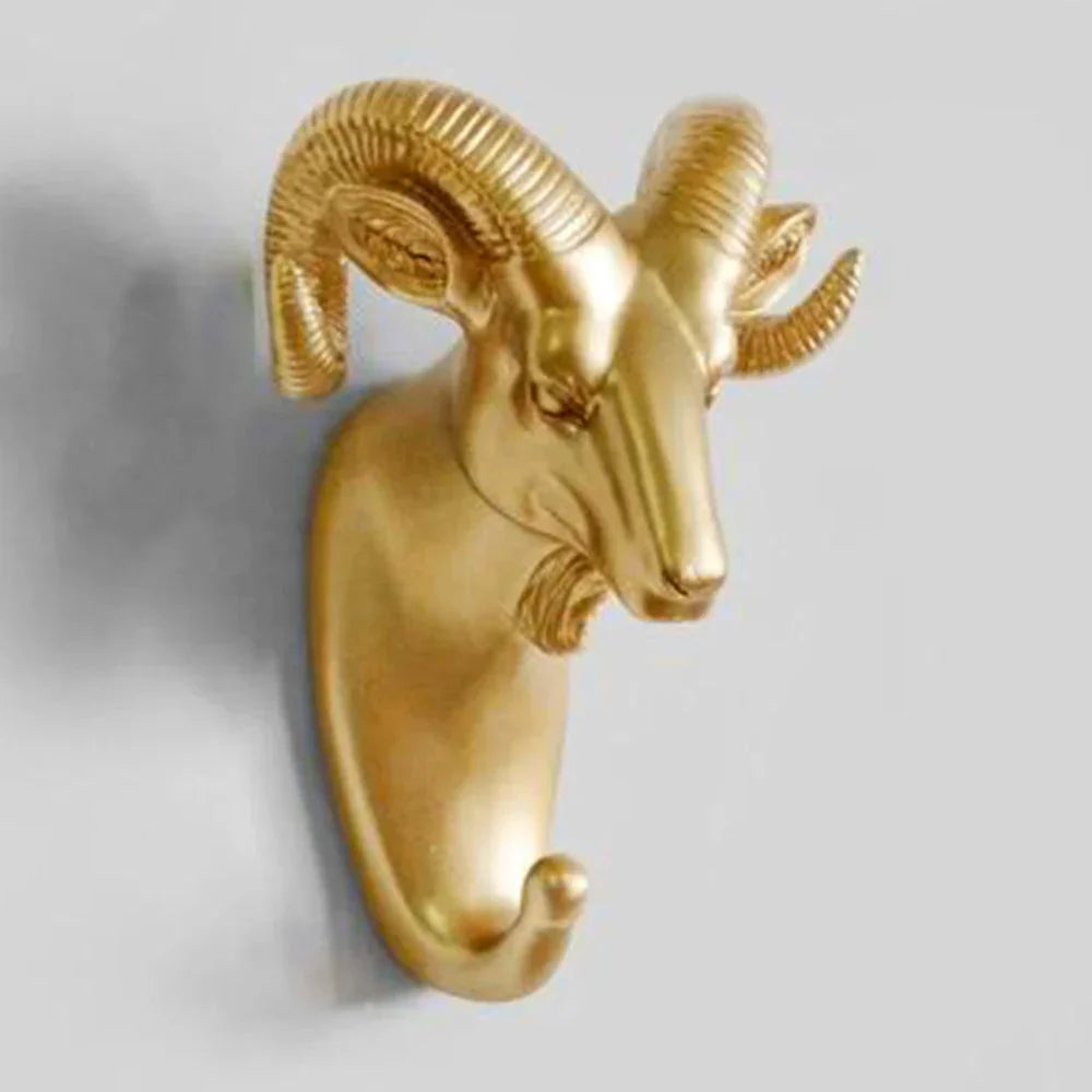 Lisslune | Luxurious Golden Animal Head Wall Hook for Keys
