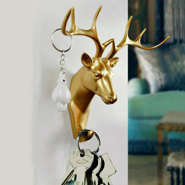 Lisslune | Luxurious Golden Animal Head Wall Hook for Keys
