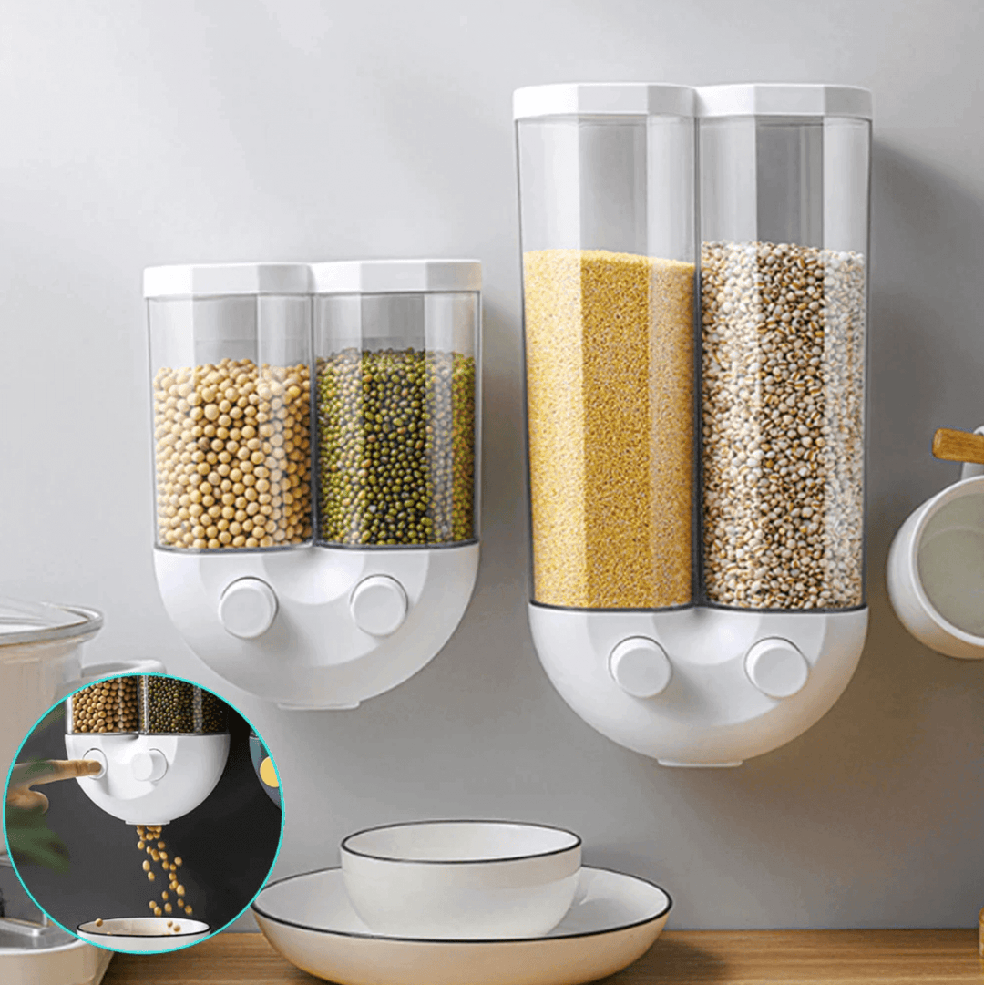 Lisslune | Wall-Mounted Automatic Kitchen Grain Rice Storage Tank