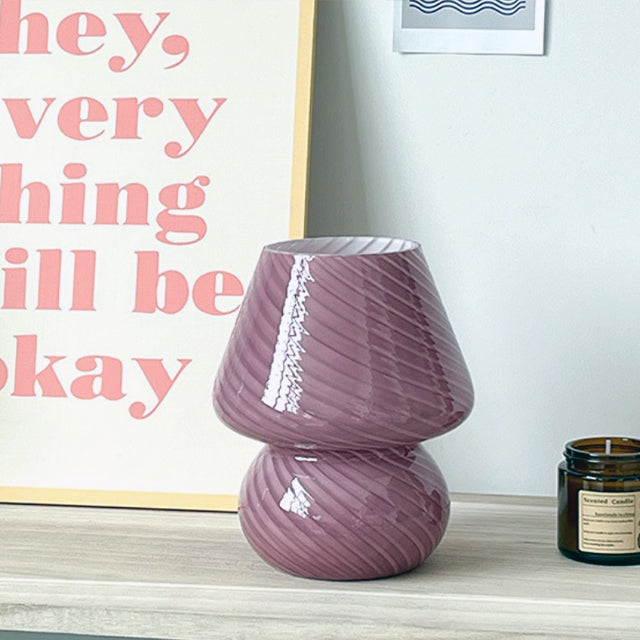 Lisslune | LED Desk Lamp in Mushroom Shape made of Glass