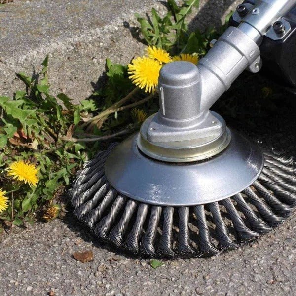 Lisslune | Weed Brush for Trimmer – Robust Wire Brush Made of Steel for Joint Paving Garden Care