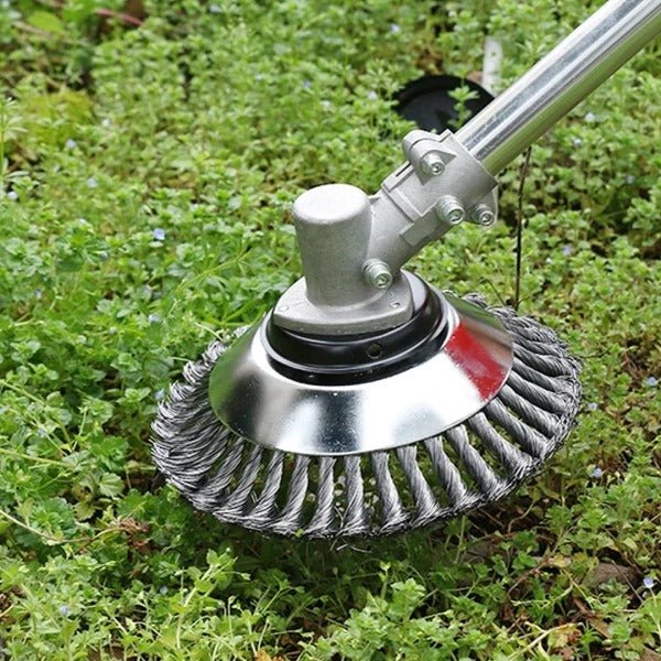 Lisslune | Weed Brush for Trimmer – Robust Wire Brush Made of Steel for Joint Paving Garden Care