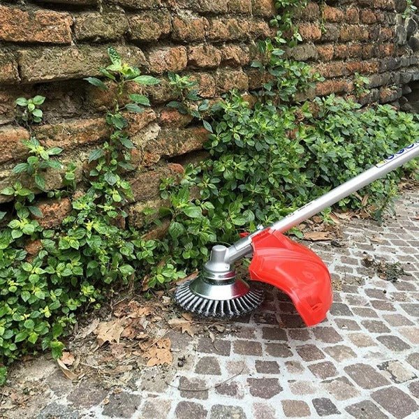 Lisslune | Weed Brush for Trimmer – Robust Wire Brush Made of Steel for Joint Paving Garden Care