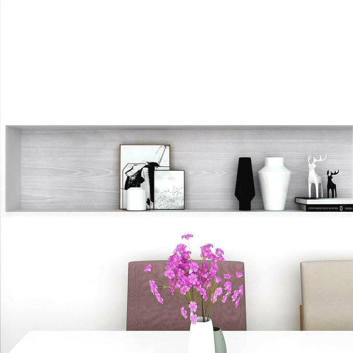 Lisslune | Peel and Stick Waterproof Gray Wood Grain Wallpaper for Easy Home Makeover