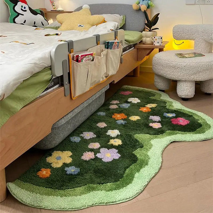 Rynx | Green Blooming Grass Accent Rug
