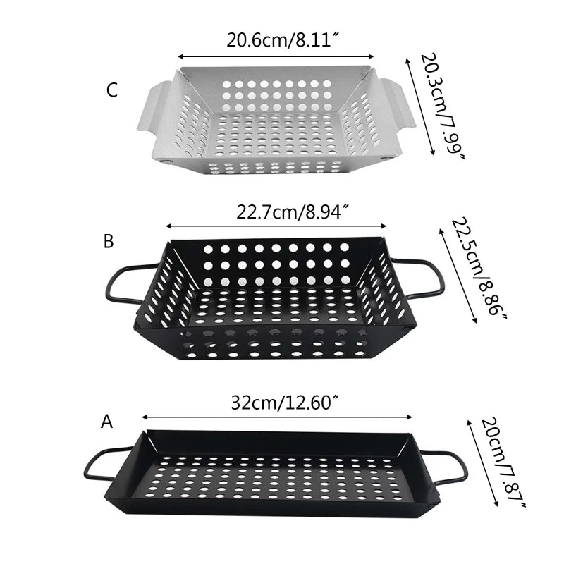 Lisslune | GRILL BASKET – Non-Stick BBQ Tool for Easy Grilling