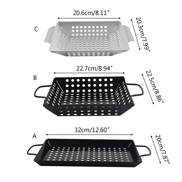 Lisslune | GRILL BASKET – Non-Stick BBQ Tool for Easy Grilling