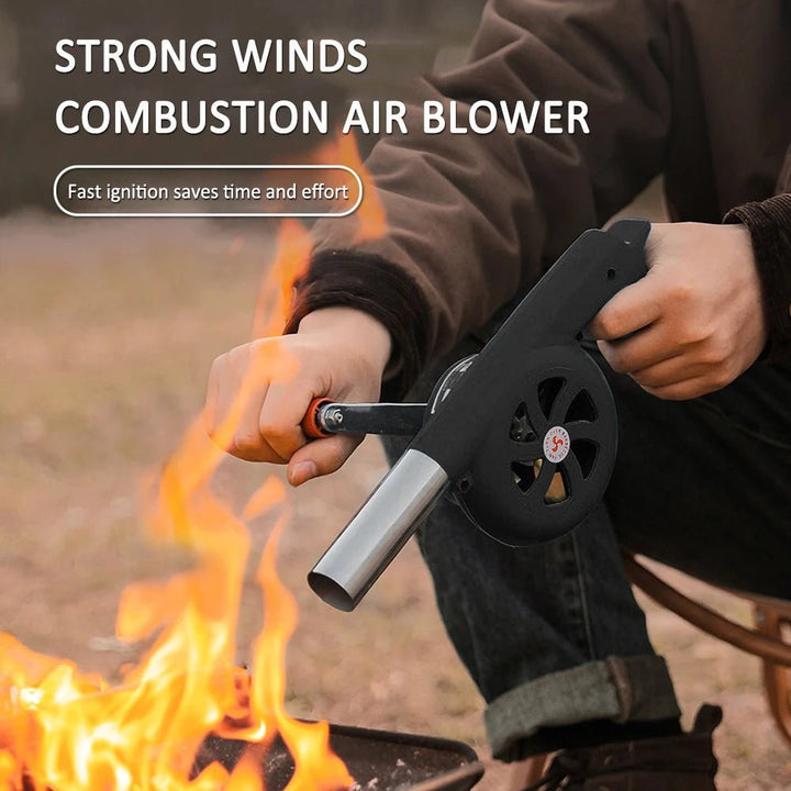 Lisslune | GRILLBLOW – Portable Hand Crank BBQ Fan for Outdoor Cooking