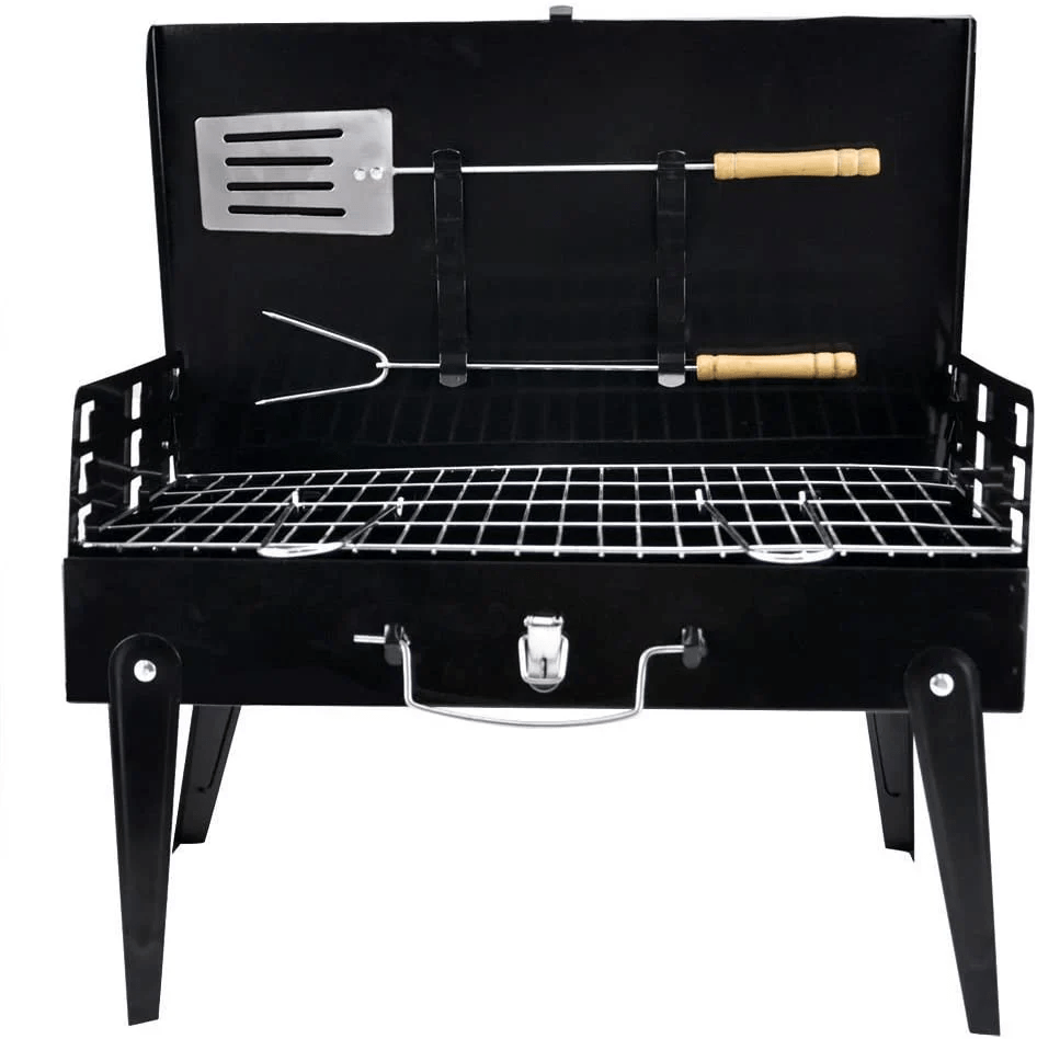 Lisslune | Grillmate Fold – Foldable Steel Suitcase Grill for Garden, Camping & Outdoor BBQ