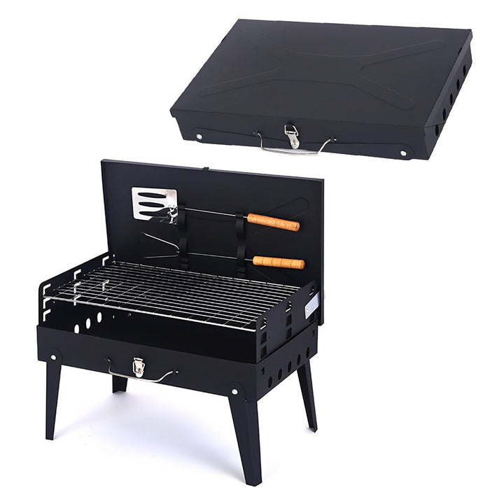 Lisslune | Grillmate Fold – Foldable Steel Suitcase Grill for Garden, Camping & Outdoor BBQ