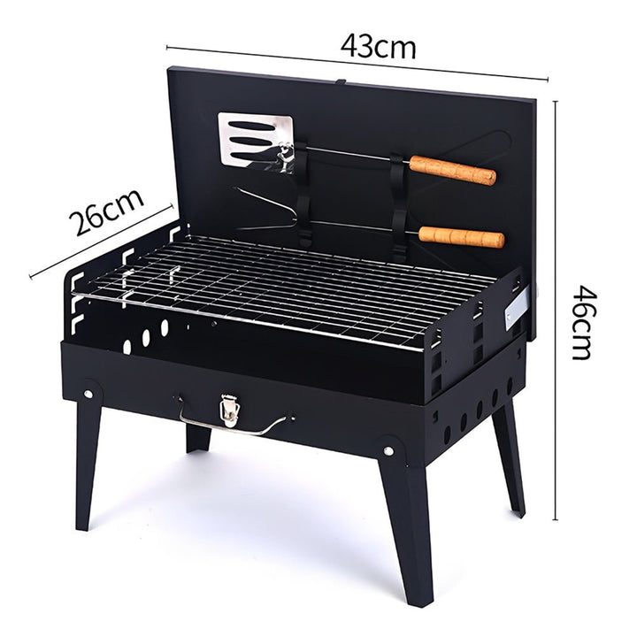 Lisslune | Grillmate Fold – Foldable Steel Suitcase Grill for Garden, Camping & Outdoor BBQ