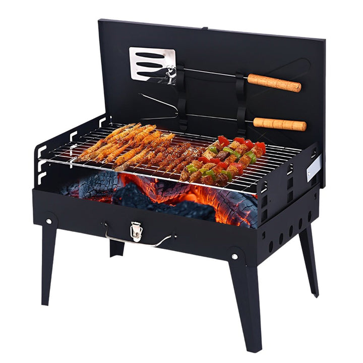 Lisslune | Grillmate Fold – Foldable Steel Suitcase Grill for Garden, Camping & Outdoor BBQ