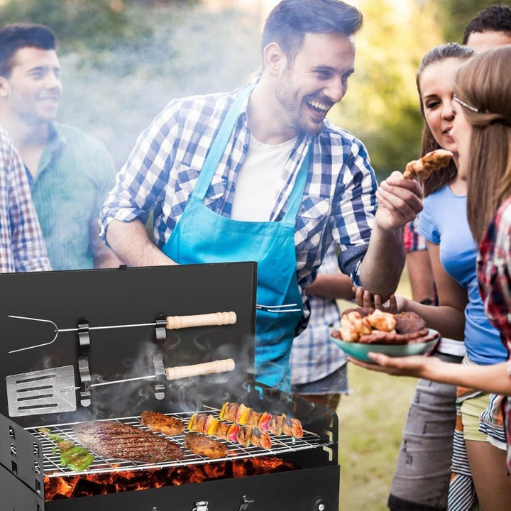 Lisslune | Grillmate Fold – Foldable Steel Suitcase Grill for Garden, Camping & Outdoor BBQ