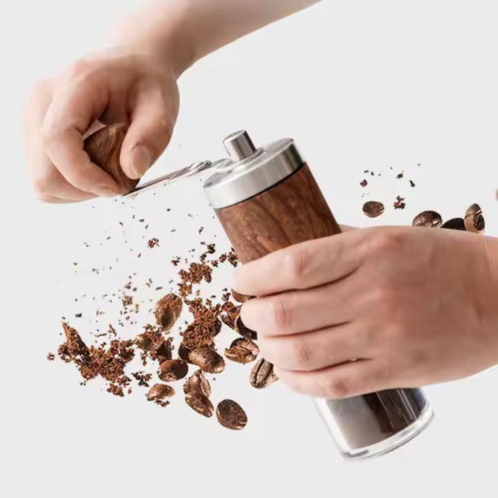 Lisslune | GrindMate – Portable wooden coffee grinder for coffee and spices