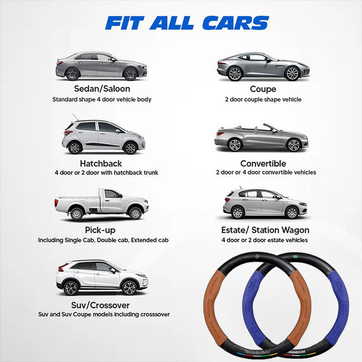Lisslune | HANDLOCK – Breathable Anti-Slip Steering Wheel Cover for Comfortable Driving