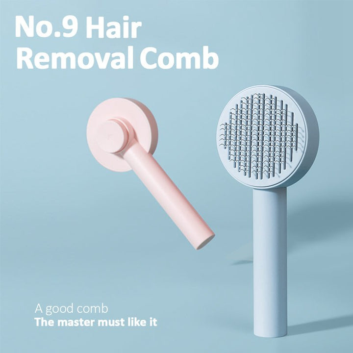 Lisslune | GROOMCLICK – Self-Cleaning Cat Brush for Gentle Grooming & Less Shedding