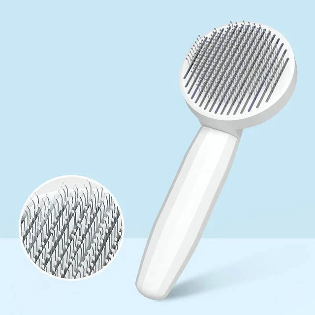 Lisslune | GROOMCLICK – Self-Cleaning Cat Brush for Gentle Grooming & Less Shedding