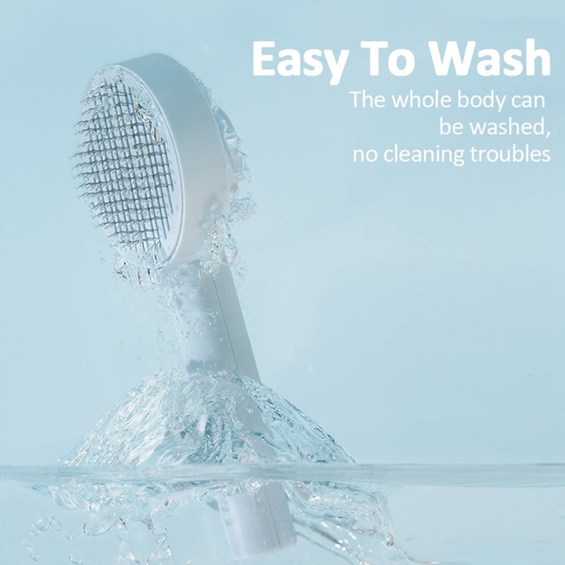 Lisslune | GROOMCLICK – Self-Cleaning Cat Brush for Gentle Grooming & Less Shedding
