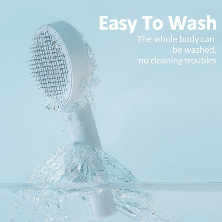 Lisslune | GROOMCLICK – Self-Cleaning Cat Brush for Gentle Grooming & Less Shedding