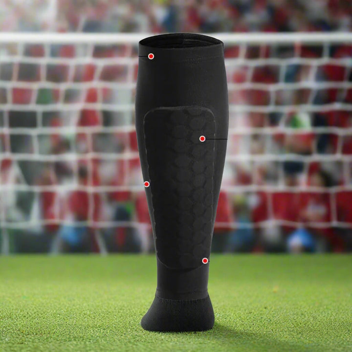 Lisslune | EliteGuard Pro Honeycomb Shin Guards | Durable soccer compression sleeves for enhanced safety and mobility