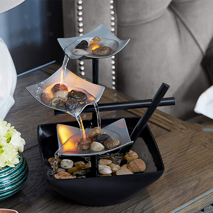 Lisslune | LeafFlow – Elegant Indoor Fountain with Leaf Design and Gentle Water Flow