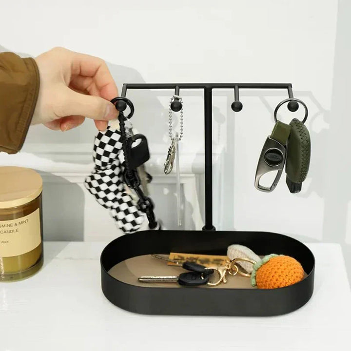 Lisslune | EleganceTray – Stylish decorative trays with vertical stand and hooks
