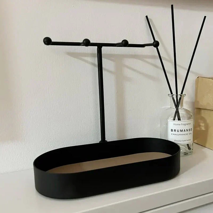 Lisslune | EleganceTray – Stylish decorative trays with vertical stand and hooks