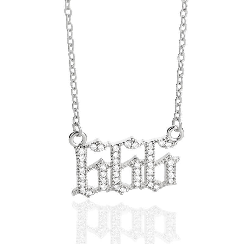 Lisslune | Zirconia English Numbers Necklace – Seraphina