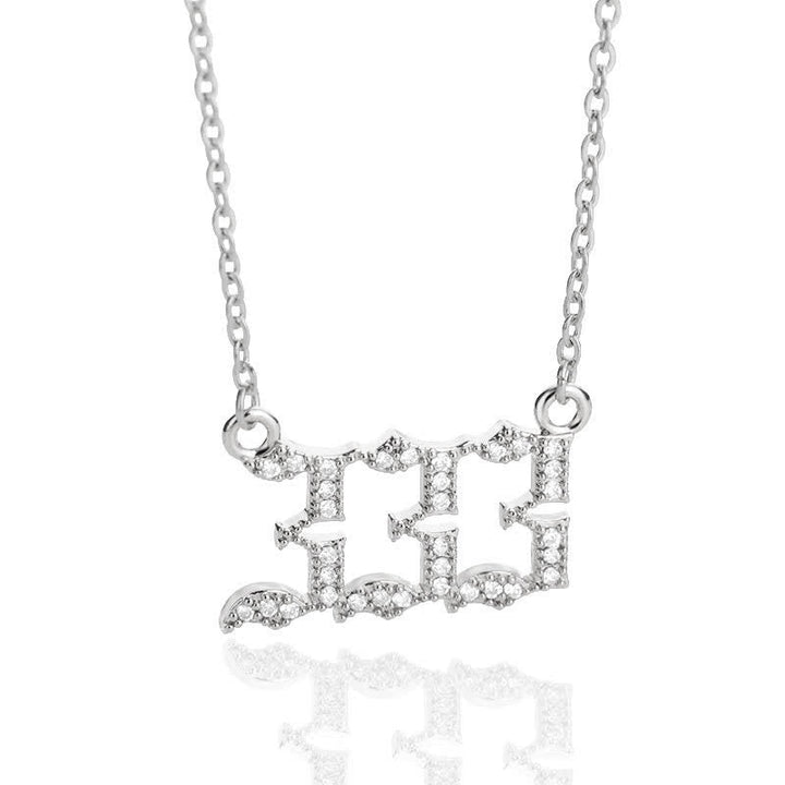 Lisslune | Zirconia English Numbers Necklace – Seraphina