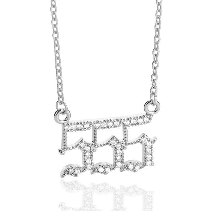 Lisslune | Zirconia English Numbers Necklace – Seraphina