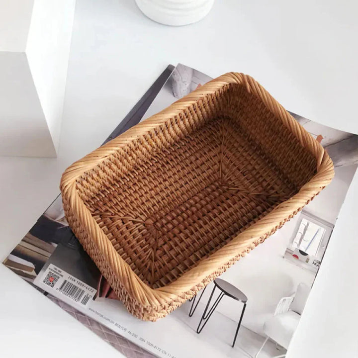 Lisslune | Handwoven Rattan Willow Basket for Storage