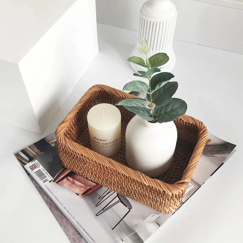 Lisslune | Handwoven Rattan Willow Basket for Storage
