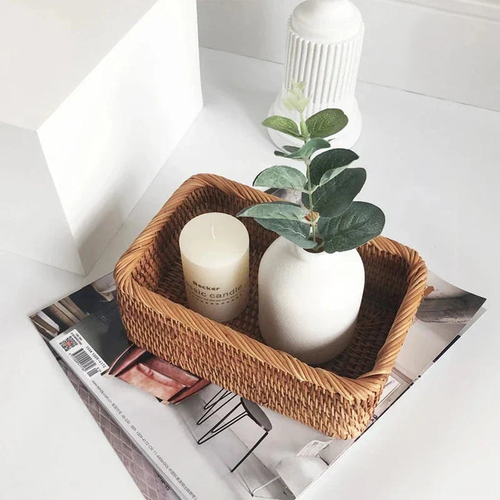 Lisslune | Handwoven Rattan Willow Basket for Storage
