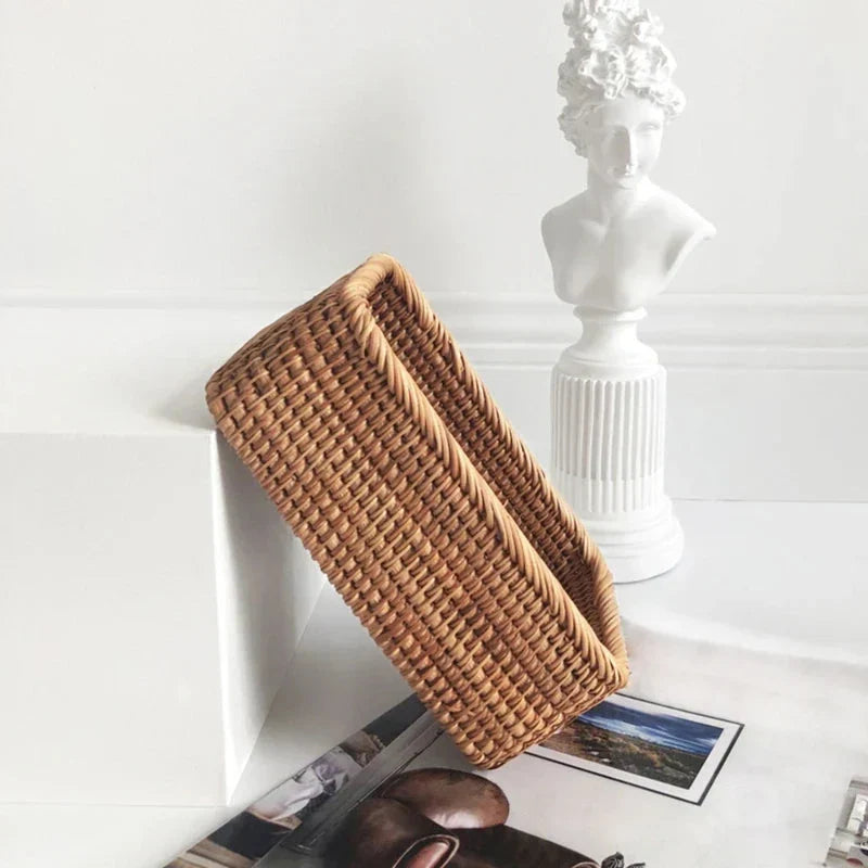 Lisslune | Handwoven Rattan Willow Basket for Storage