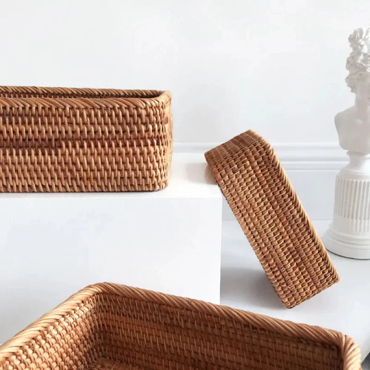 Lisslune | Handwoven Rattan Willow Basket for Storage